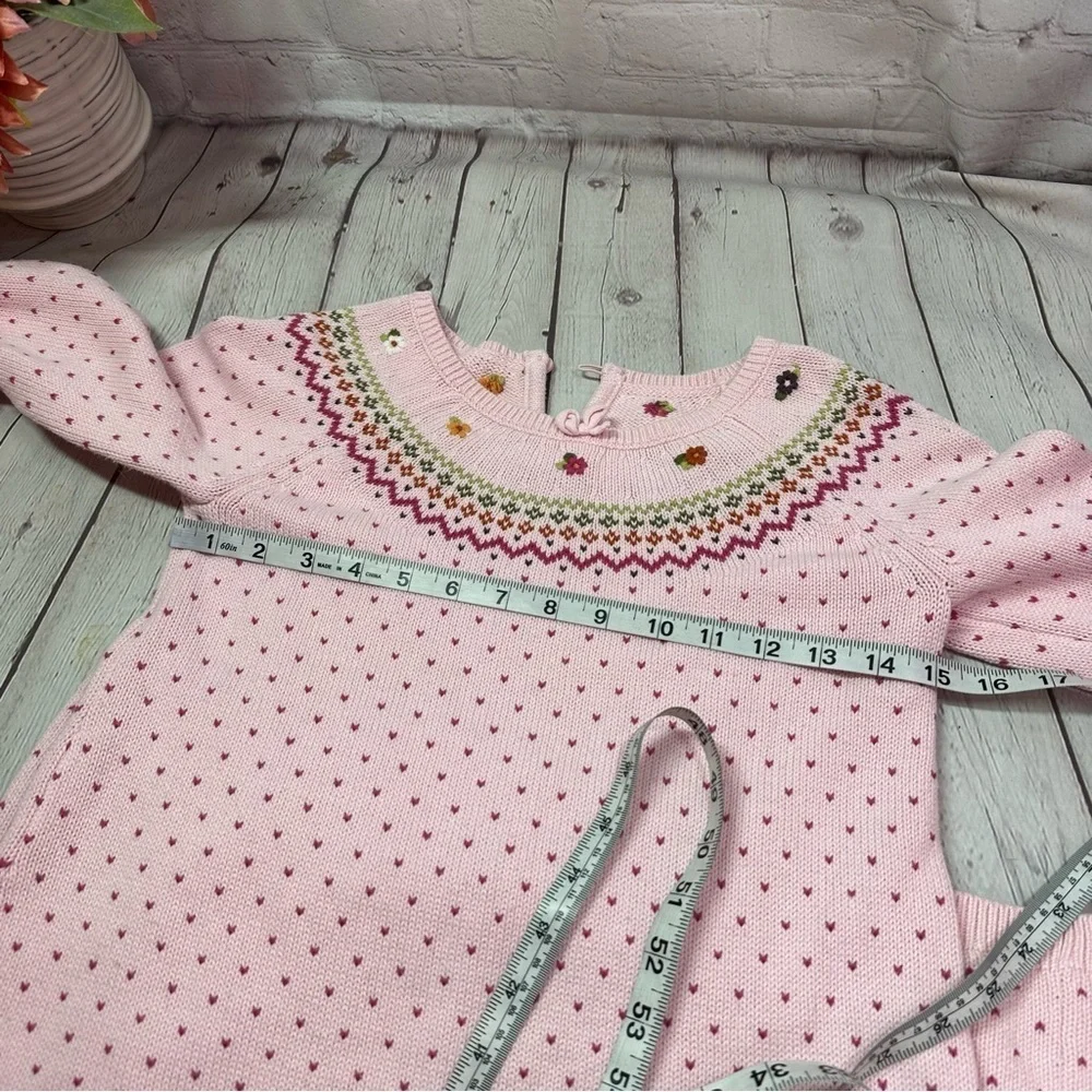 gymboree 2007 pink sweater dress sz 12 100% Cotton